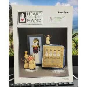 Heart in Hand "Snowtime"- 2 Cross Stitch Charts, "Let it Snow & Snowman" - 1997
